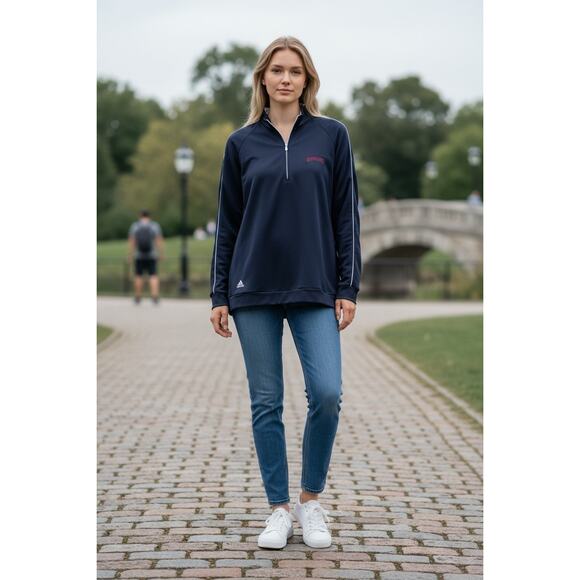 ADIDAS Climalite 🏀Cleveland Cavaliers Pullover 1/4 Zip M Navy Blue Golf - Picture 3 of 16